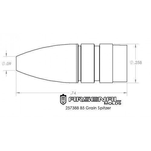 257388 85 Grain Spitzer Bullet