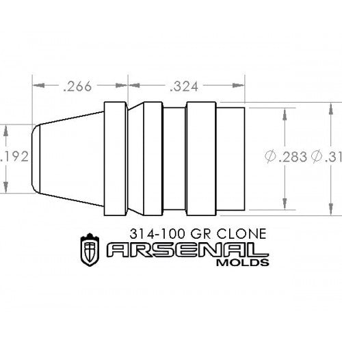 32 Caliber 100 Gr. SWC – LYMAN CLONE